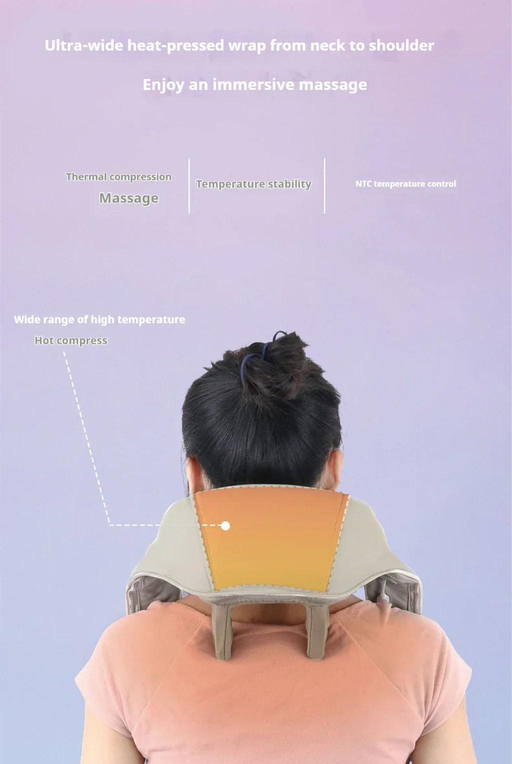 Oyeal Comfortable home portable multifunctional long range cervical spine massager pulse massager intelligent shoulder neck neck