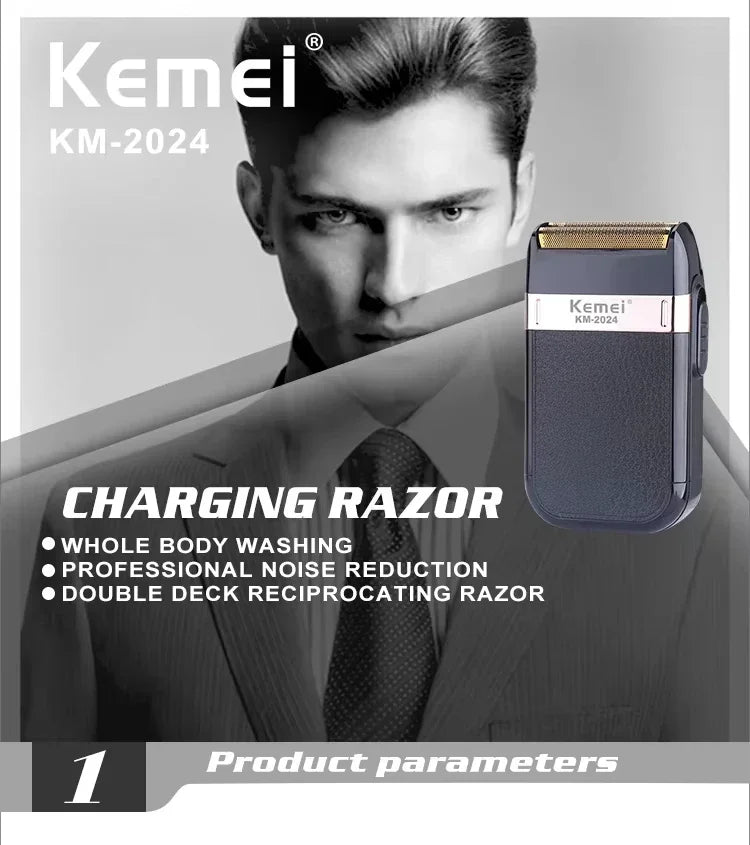 Kemei KM-2628 KM-678 KM-2024 Professional Electric Hair Clippers Beard Clipper Rechargeable Men's Shaver Hair Trimmer Kit Men