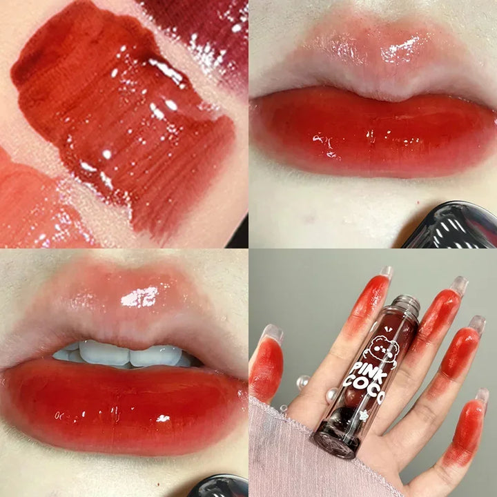 Dark Red Brown Mirror Lip Glaze