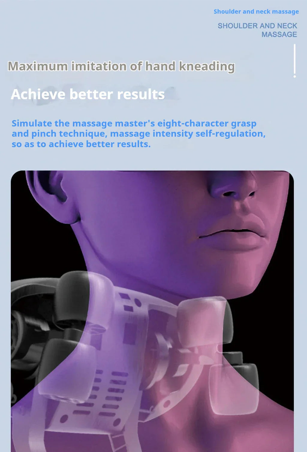 Oyeal Comfortable home portable multifunctional long range cervical spine massager pulse massager intelligent shoulder neck neck