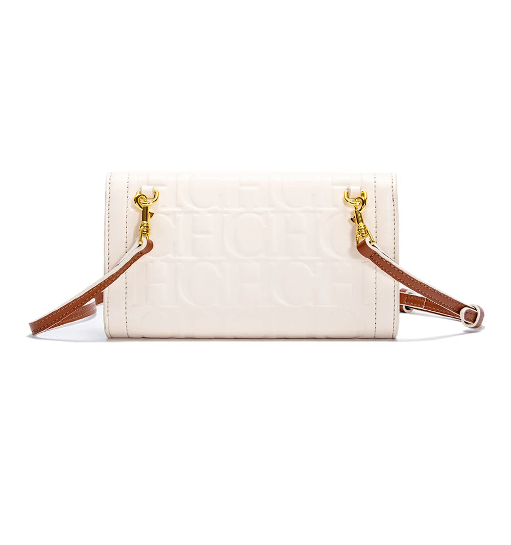 CHCH Women's Shoulder Bag 2024 Brand New Flip Letter Embossed Crossbody Bag