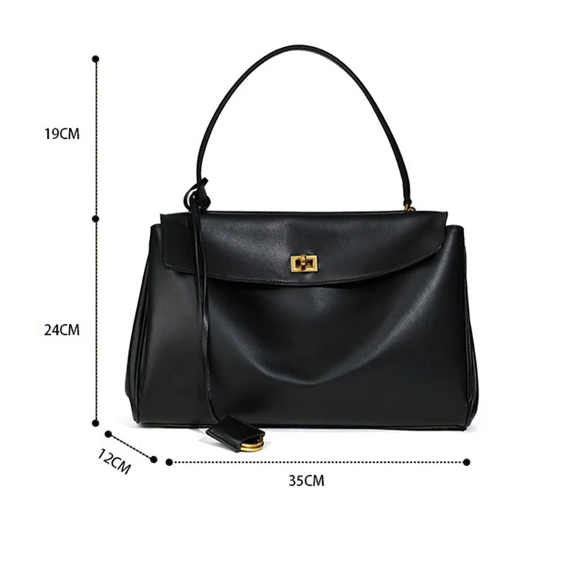 2025 Luxury Brand Rodeo Woman Bags Spring Autumn Genuine Leather Women Totes Fashion Gold Buckle Women Shoulder HandBags