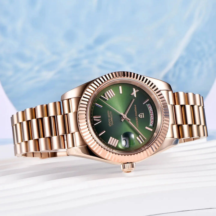 2024 New PAGANI DESIGN Rose Gold DD40 Luxury Automatic Watch Men Mechanical Wrist Watches Men Japan NH36A AR Sapphire crystal