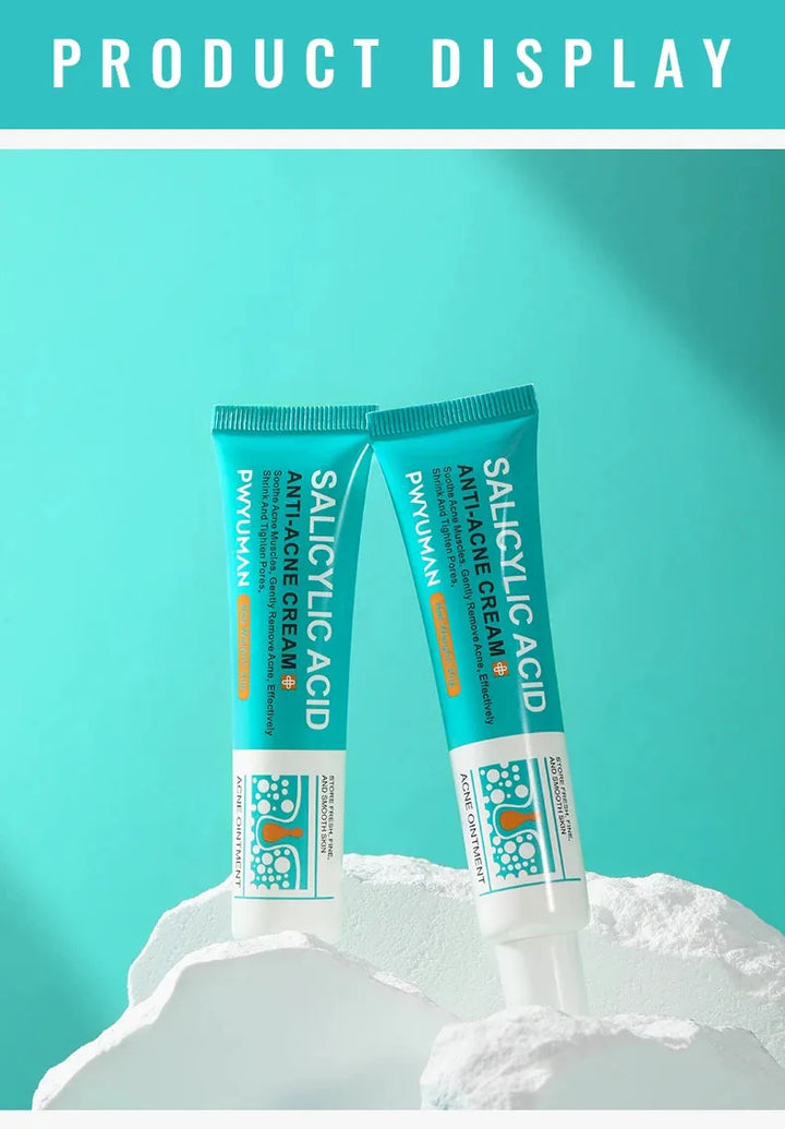Salicylic Acid Acne Treatment Cream Shrink Pore Remove Blackheads Scars Acne Marks Spots Oil Control Whitening Korean Skin Care
