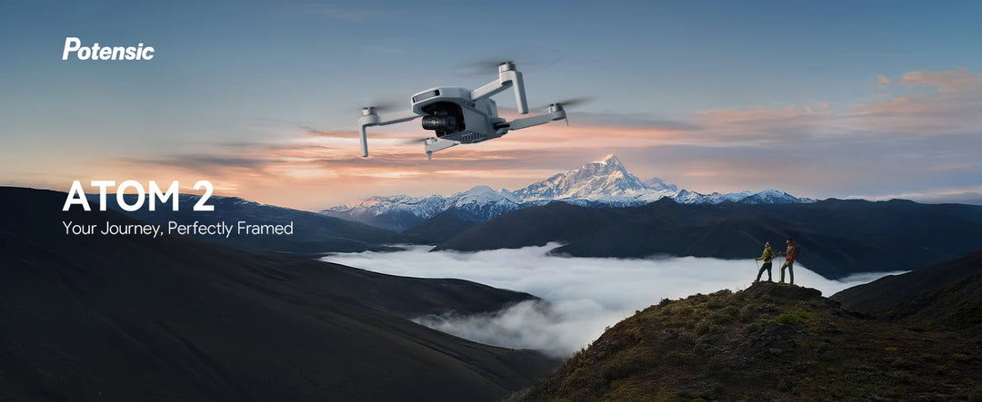Potensic ATOM 2 3-Axis Gimbal Camera Drone 4K HDR Video, 8K Photo, Vertical Shooting, 10-KM, AI Night Shot Tracking, Under 249g