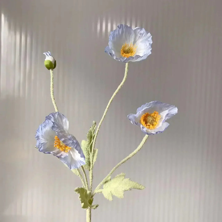 Artificial Silk Poppy Flowers Bouquet