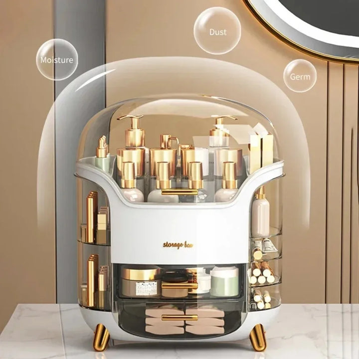 Transparent Desktop Makeup Organizer