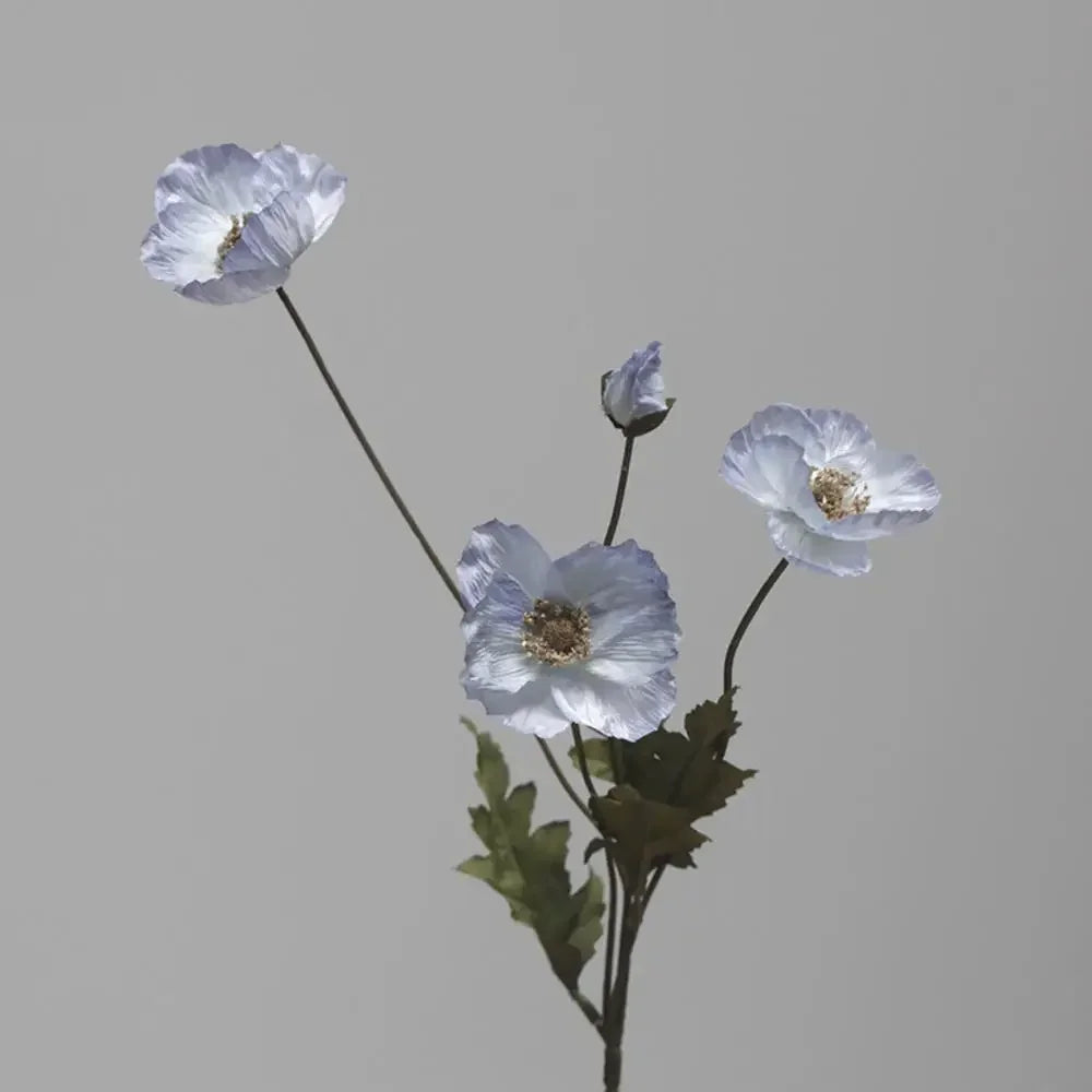 Artificial Silk Poppy Flowers Bouquet