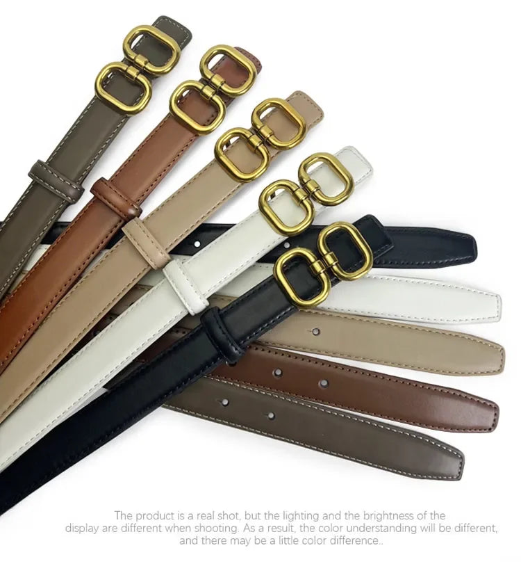 2025 luxury brand leather belt for men women designer alloy buckle waist strap female jeans trouser dress waistband