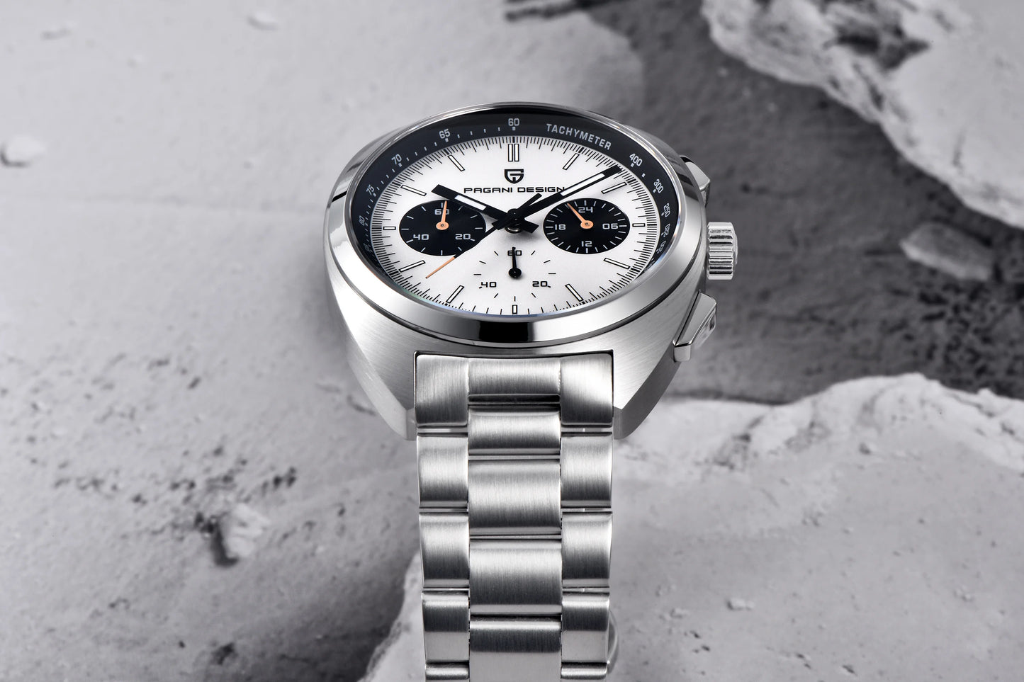 PAGANI DESIGN 2024 New Panda Dial Men Watches Luxury Quartz Watch For Men Japan VK63 Sport Chronograph Sapphire glass Wristwatch