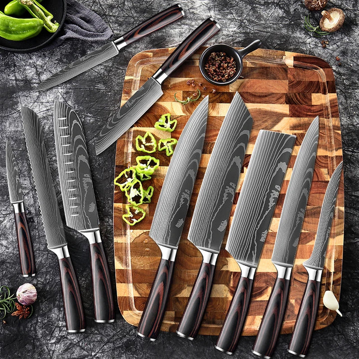XITUO Professional Damascus Laser Pattern Chef Knife High-Quality Kitchen Knife, Sharp Slicing Cleaver, Boning & Utility Knife