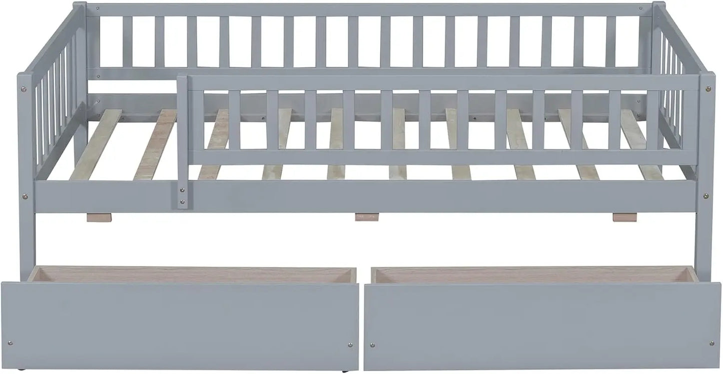 Twin Kids Bed with Storage