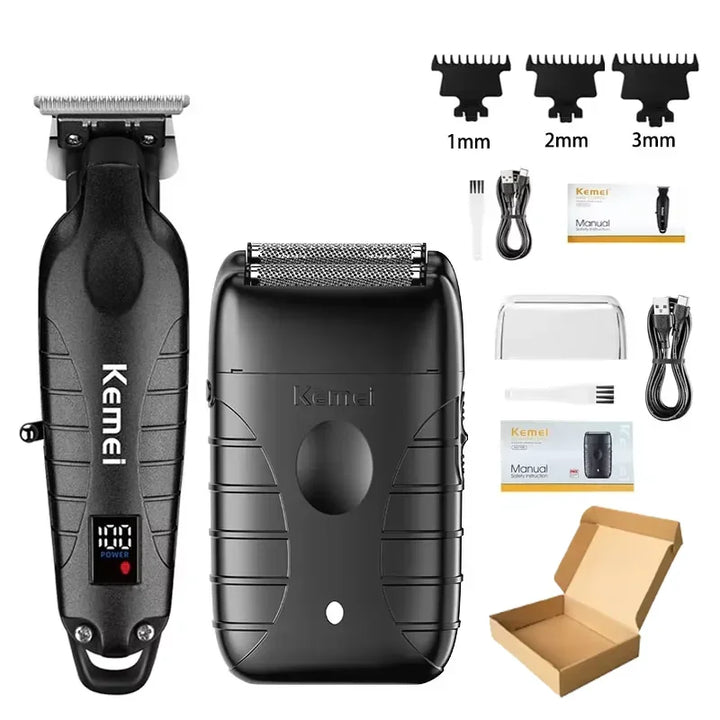 Kemei KM-2290 KM-2293 KM-T95 New Professional Cutting Machine Electric Shaver Hair Trimmers With LCD Display Men's Hair Clipper
