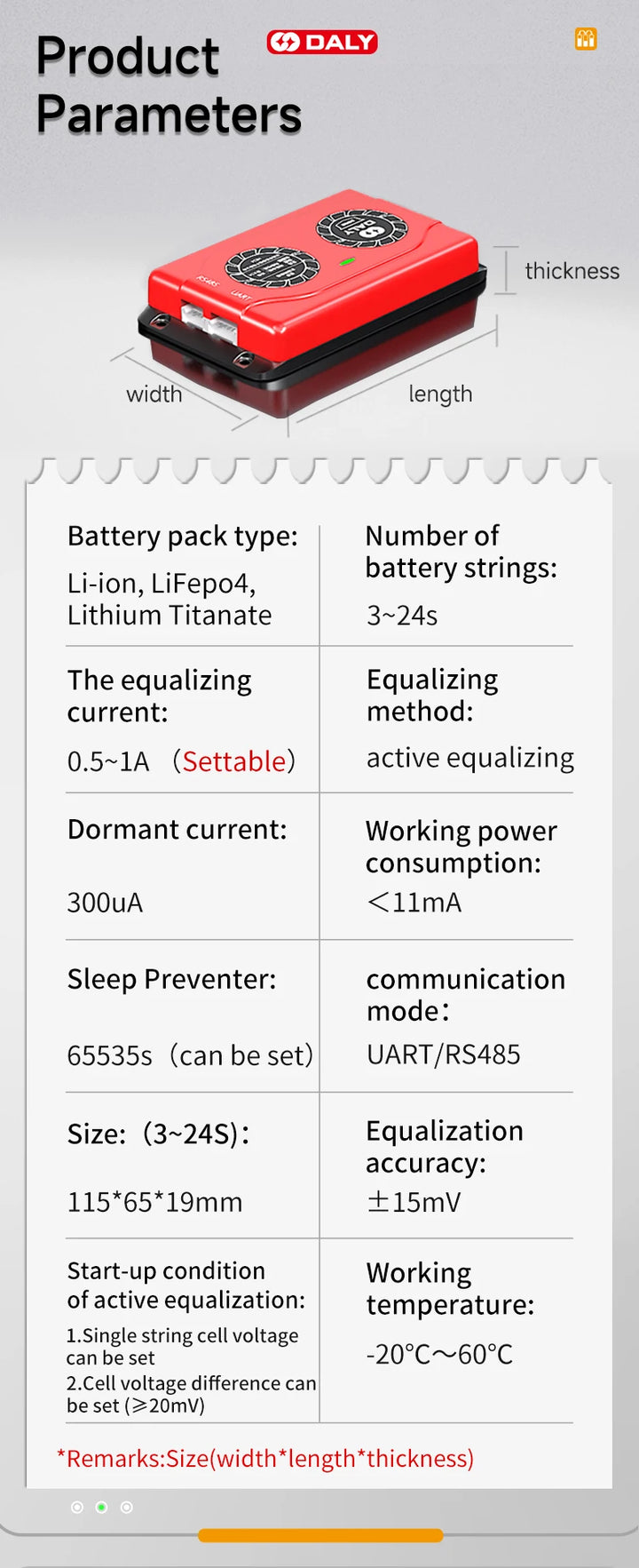 DALY Smart BMS Active Equalizer Bluetooth Balancer Equalizer 1A 4S 12V 8S 24V 16S 48V Lithium LiFePO4 Battery Ship form EU US