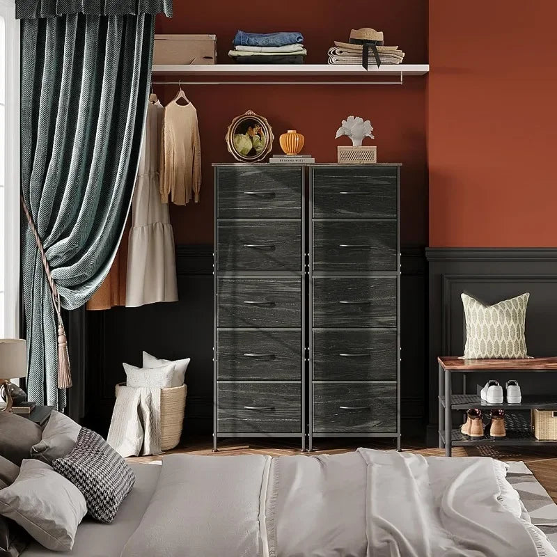 Tall Dresser with Steel Frame