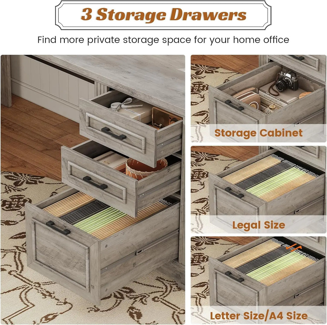 Executive Office Desk with Storage