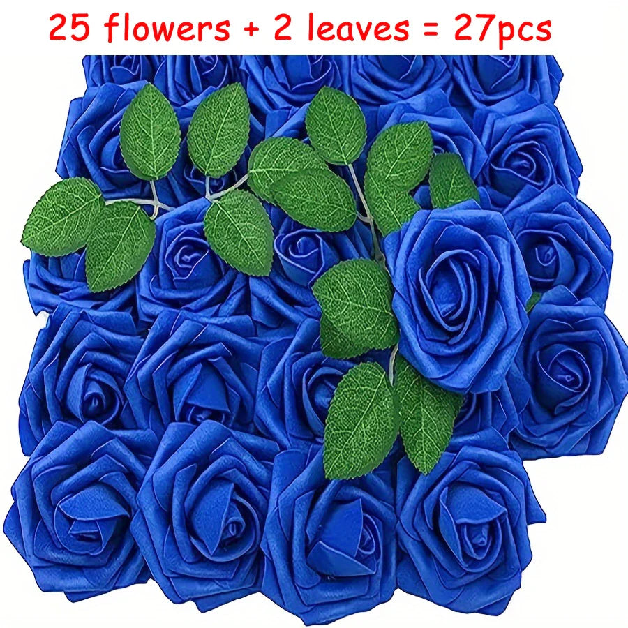 Artificial Roses with Stems