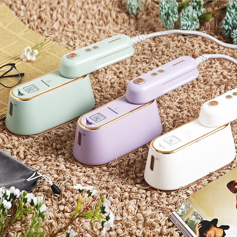 New Hanging Ironing Machine Handheld 1000W Home Small Steam Iron Portable Dry Wet Double Ironing 6 Holes For Steam