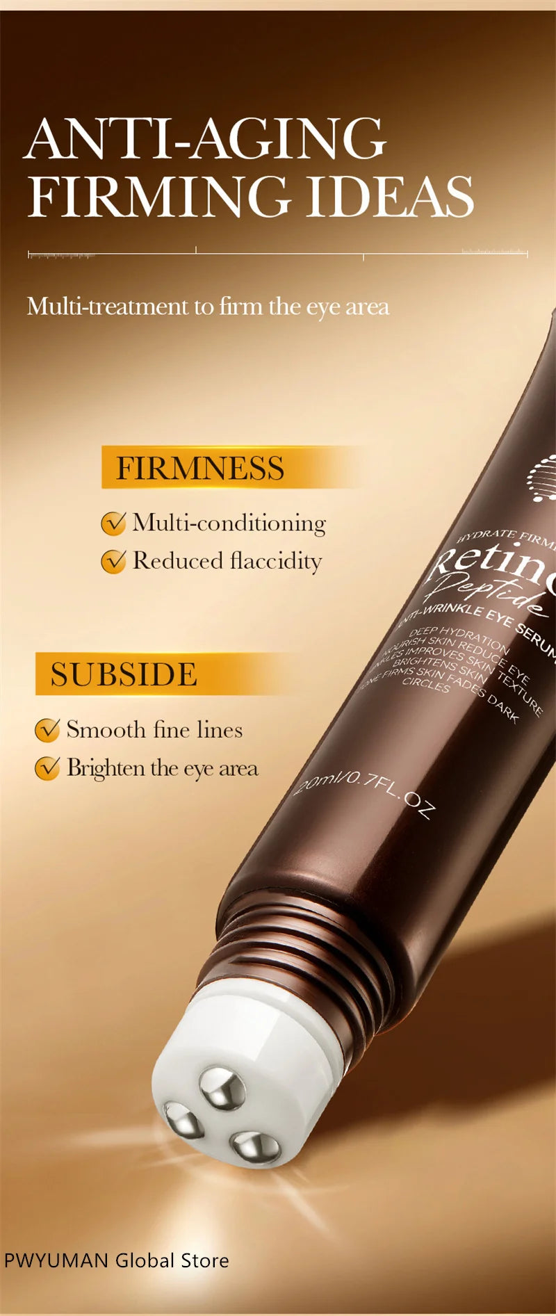 Retinol Anti Wrinkle Eye Serum Peptide Remove Dark Circles Eye Bags Puffiness Cream Moisturizing Repairing Korean Skincare New
