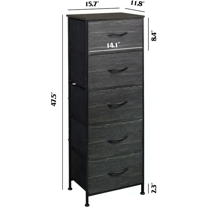 Tall Dresser with Steel Frame