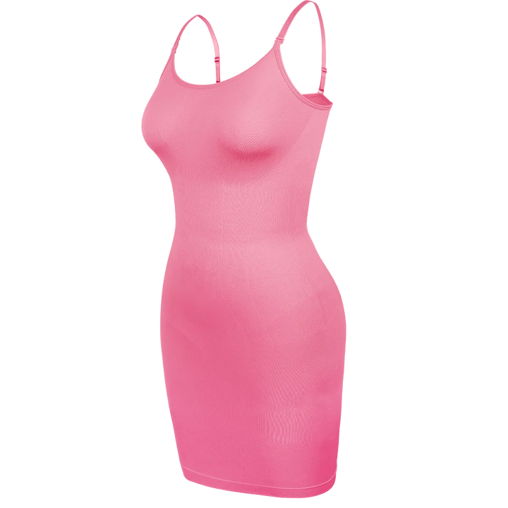 Women Shapewear Full Slip Tummy Control Crew Neck Cami Mini Under Dress Smooth Body Shaper New Spaghetti Straps Lingerie