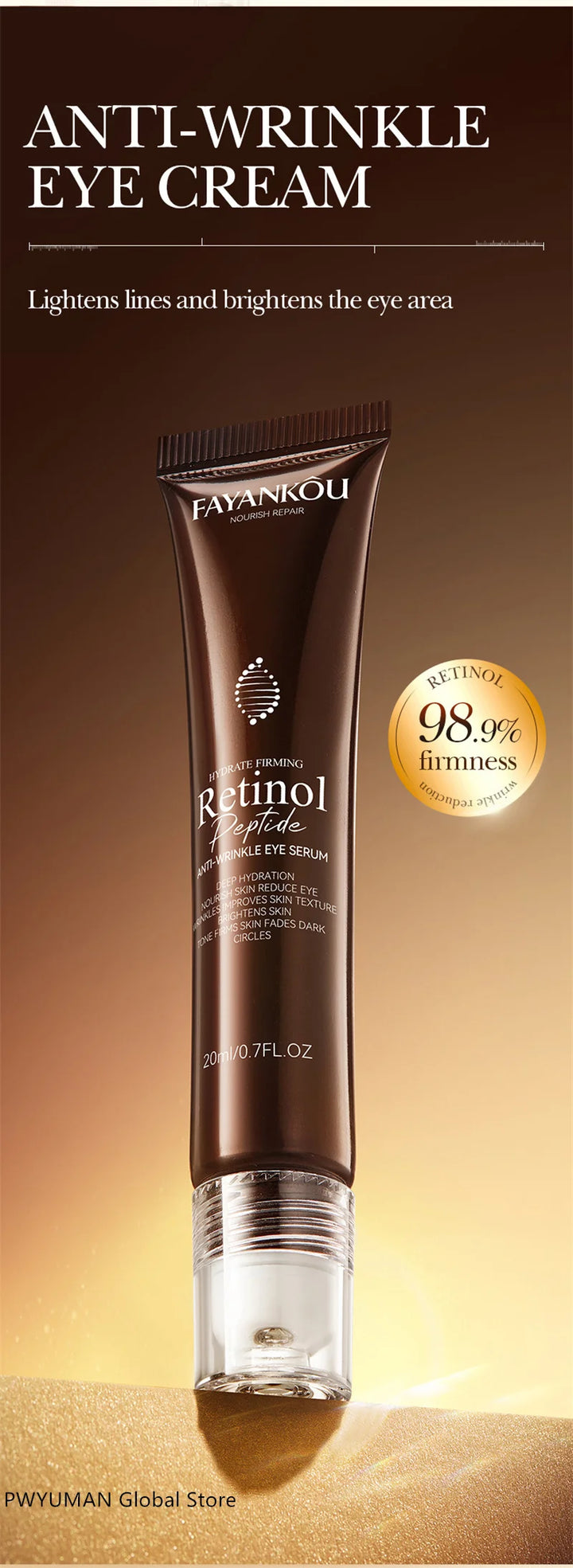 Retinol Anti Wrinkle Eye Serum Peptide Remove Dark Circles Eye Bags Puffiness Cream Moisturizing Repairing Korean Skincare New