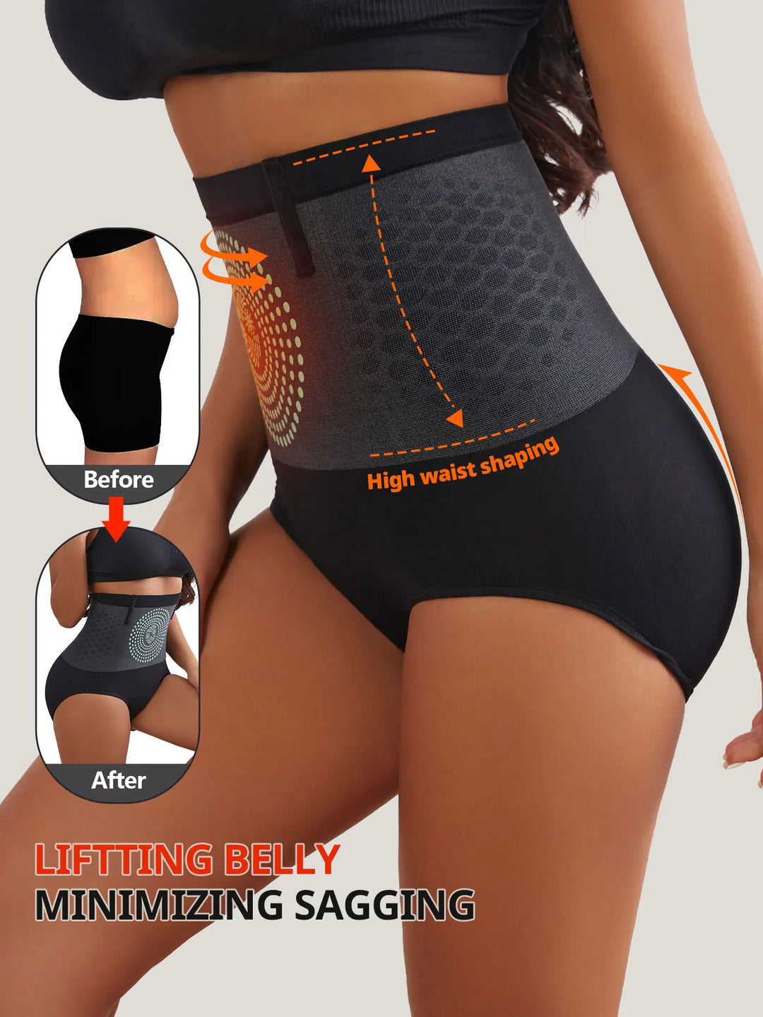Flarixa Seamless High Waist Shapewear Panties Control Abdomen Underwear Briefs Women Body Burning Fat Tummy and Hip Lift Pants