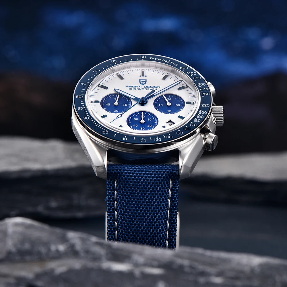 PAGANI DESIGN 2023 New Moon Watch For Men Quartz Multifunction Chronograph Sports Mens Watches Top Brand Luxury Sapphire Mirror