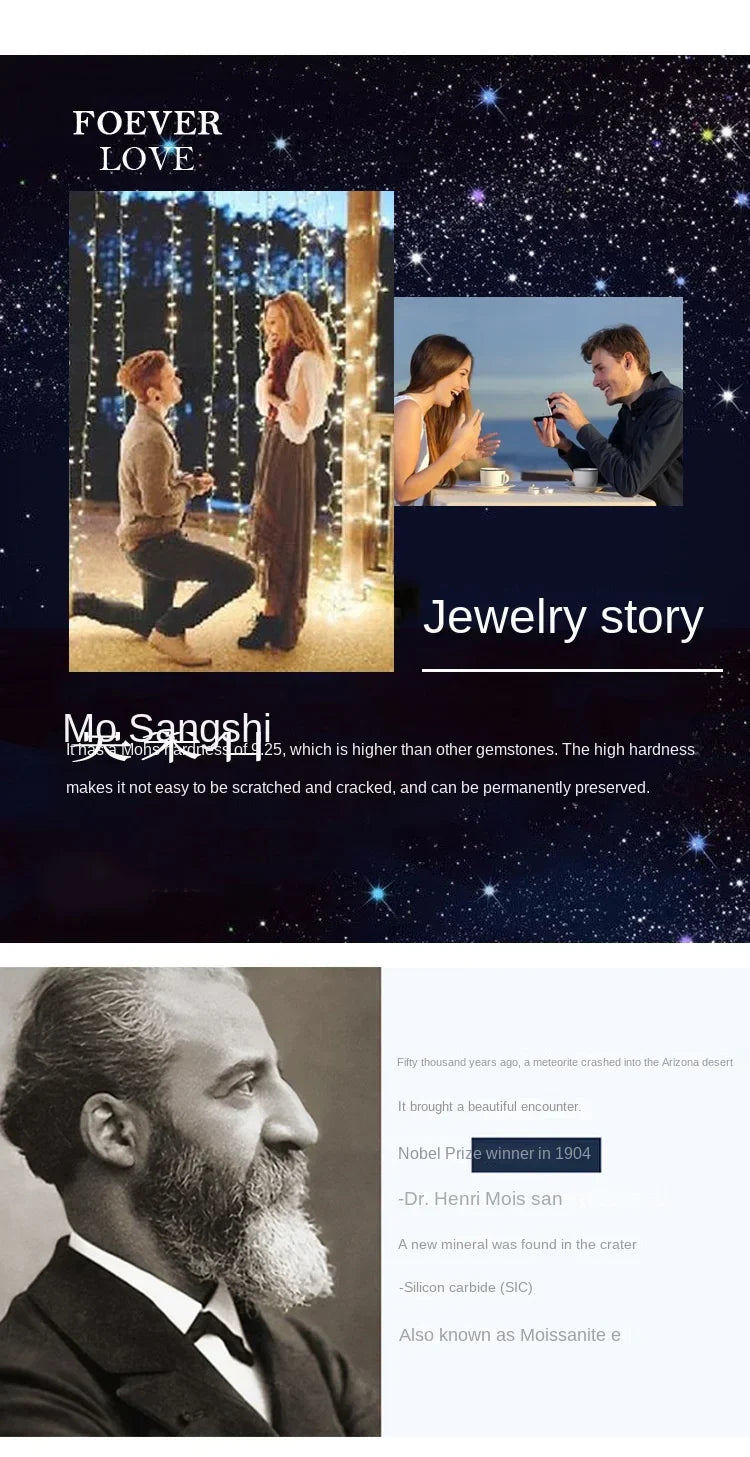 Sterling silver S925 four-leaf clover necklace for women Light Luxe Mosan diamond clavicle chain flower-shaped pendant for women