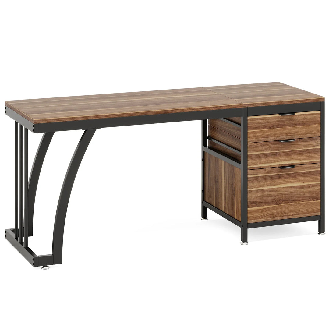 Tribesigns 59" Computer Desk with Drawers
