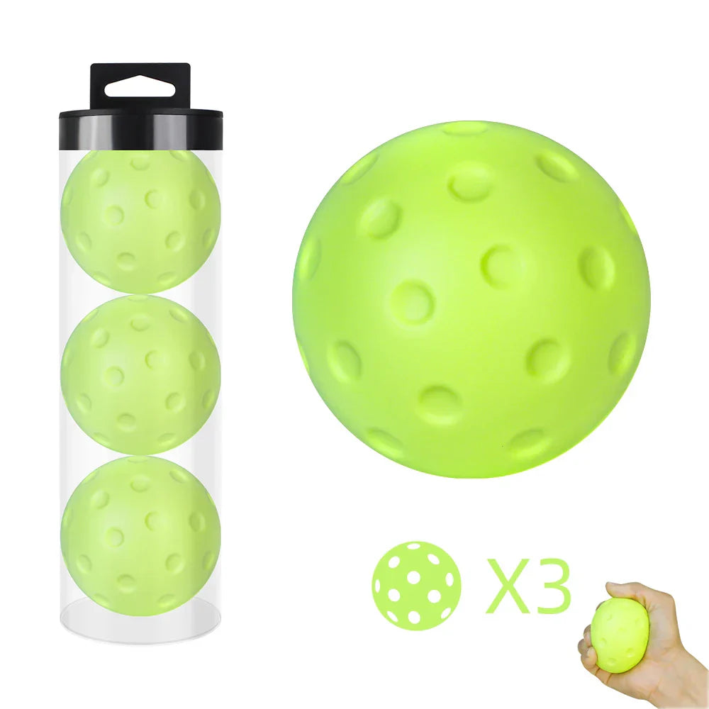 Quiet Foam Practice Pickleballs – 3 Pack