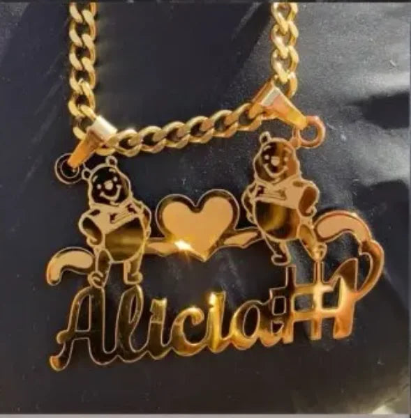 Custom Name Necklace With Butterfly Heart Detachable Pendant Women Girl Jewelry Stainless Steel Personalized Handmade Gifts