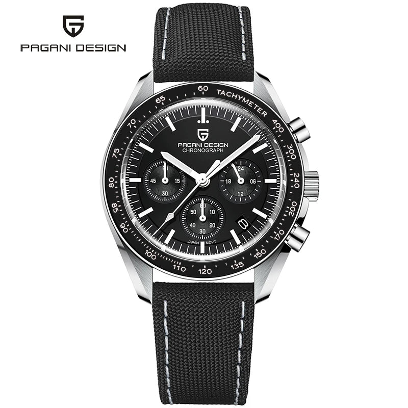 PAGANI DESIGN Moon Mens Watches 2024 Top Brand Luxury Quartz Watch For Men Chronograph Luminous Sapphire Mirror Waterproof Clock