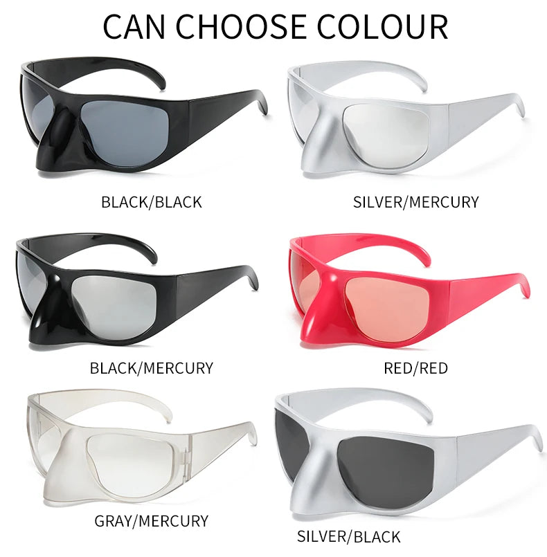 Y2K Oversized Luxury Brand Designer Nose Masked Sunglasses 2000'S  Suglasses Women 2023 Lentes De Sol Para Mujeres