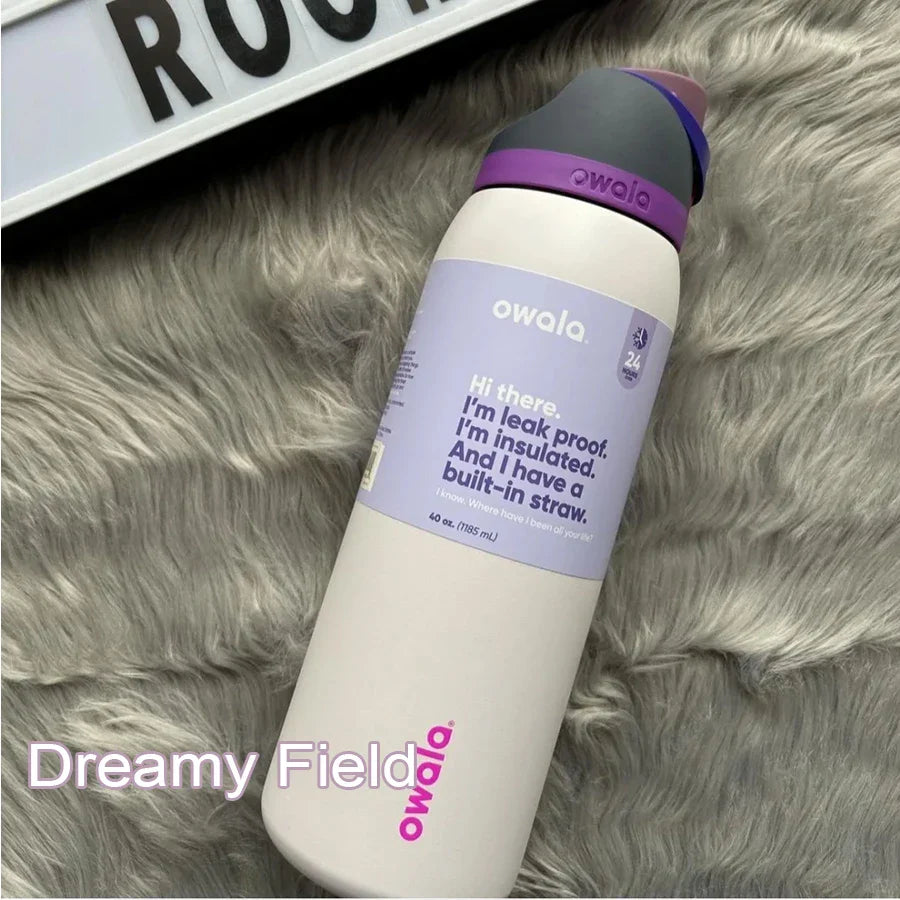 Owala FreeSip Blue Bow Tie Water Bottle