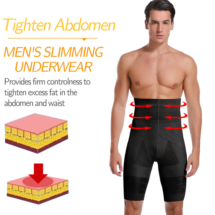 Men Body Shaper Tummy Control Shorts Shapewear Belly Girdle Boxer Briefs High Waisted Slimming Underwear Leg Compression Panties
