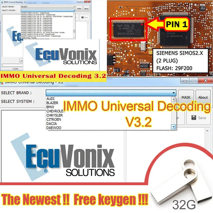 EcuVonix 3.2 Hot IMMO Universal Decoding V3.2 Remove IMMO Off with Keygen Unlimited Crack EcuVonix 3.2 Send link or CD or USB