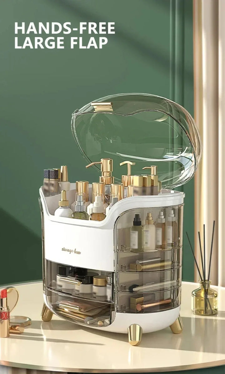Transparent Desktop Makeup Organizer