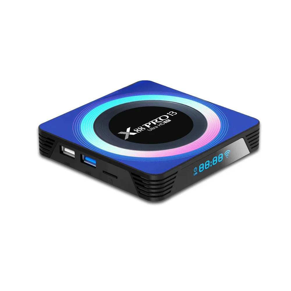 X88 PRO 13 Android 13.0 TV Box Rockchip RK3528 4K 2.4G 5G Wifi 6 64G 32GB 16GB BT5.0 8K Global Media Player
