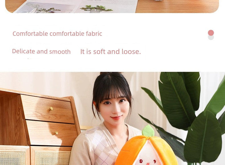 Pacify Transformation Girl Gift Sleep Hug Strawberry Rabbit