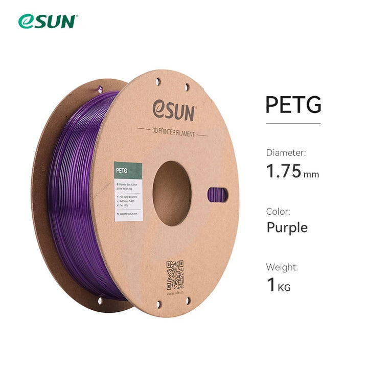 eSUN PETG Filament 1.75mm,3D Printer Filament PETG Accuracy +/- 0.05mm,1KG 2.2LBS Spool 3D Printing Materials for 3D Printers