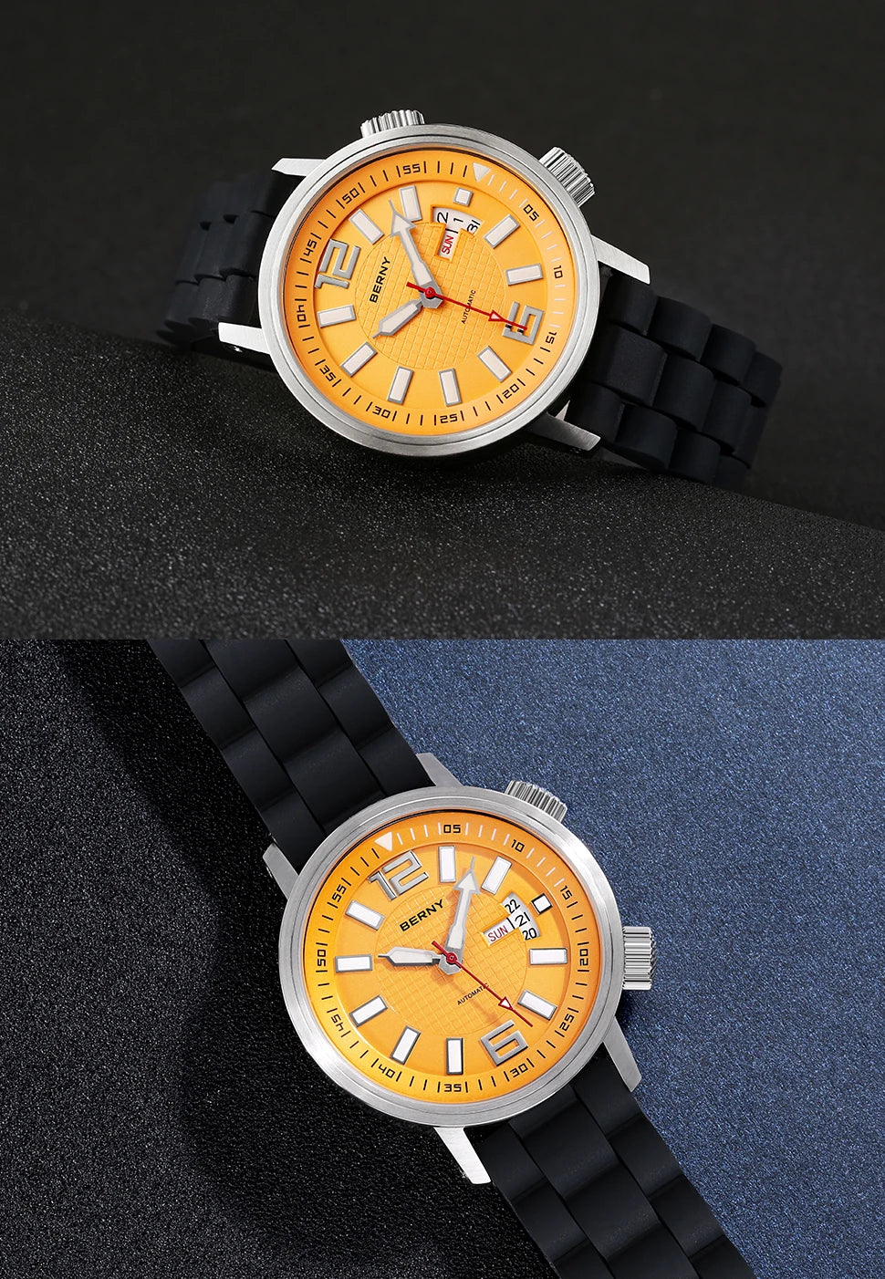 20Bar Diver Automatic Watch For Men Miyota 8205 Super Luminous Sapphire Swim Sport Mechanical Automatic Self Winding Wristwatch