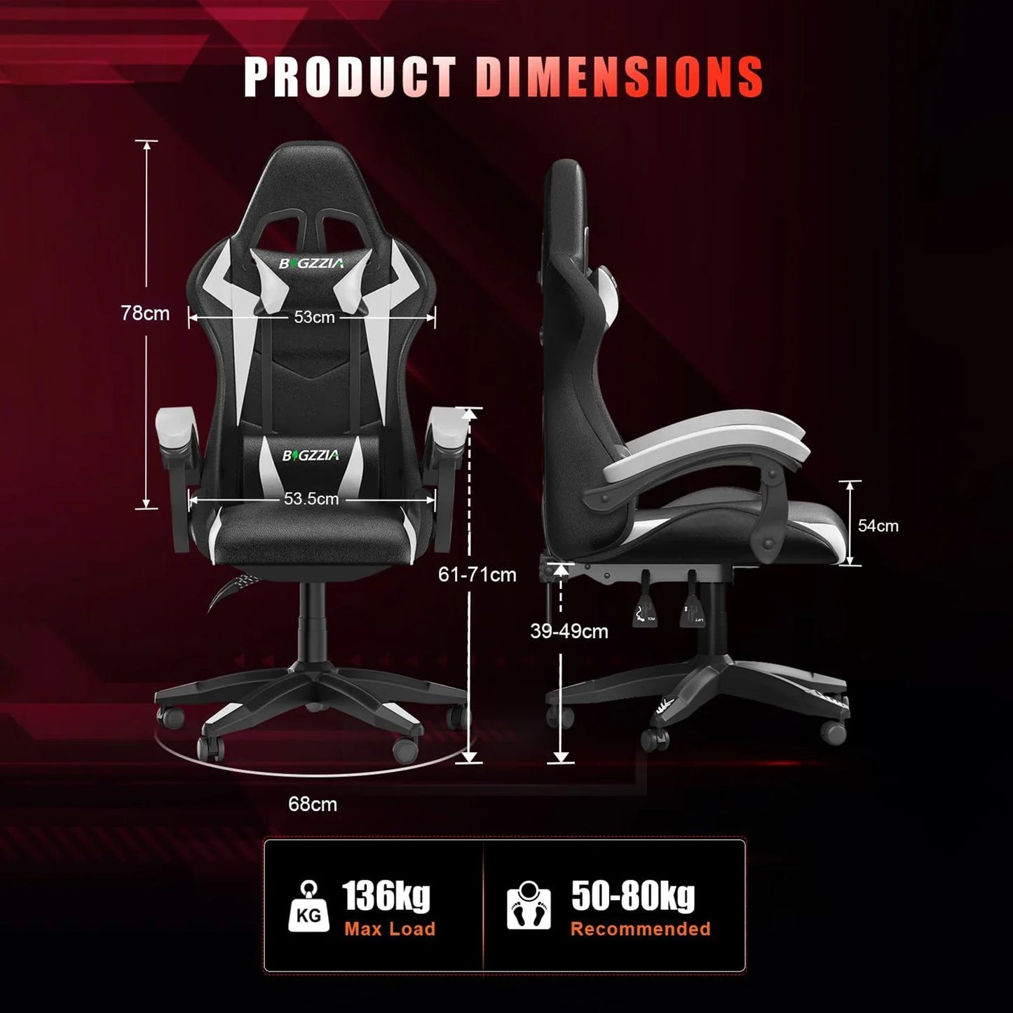 RGB LED Ergonomic Gaming Chair