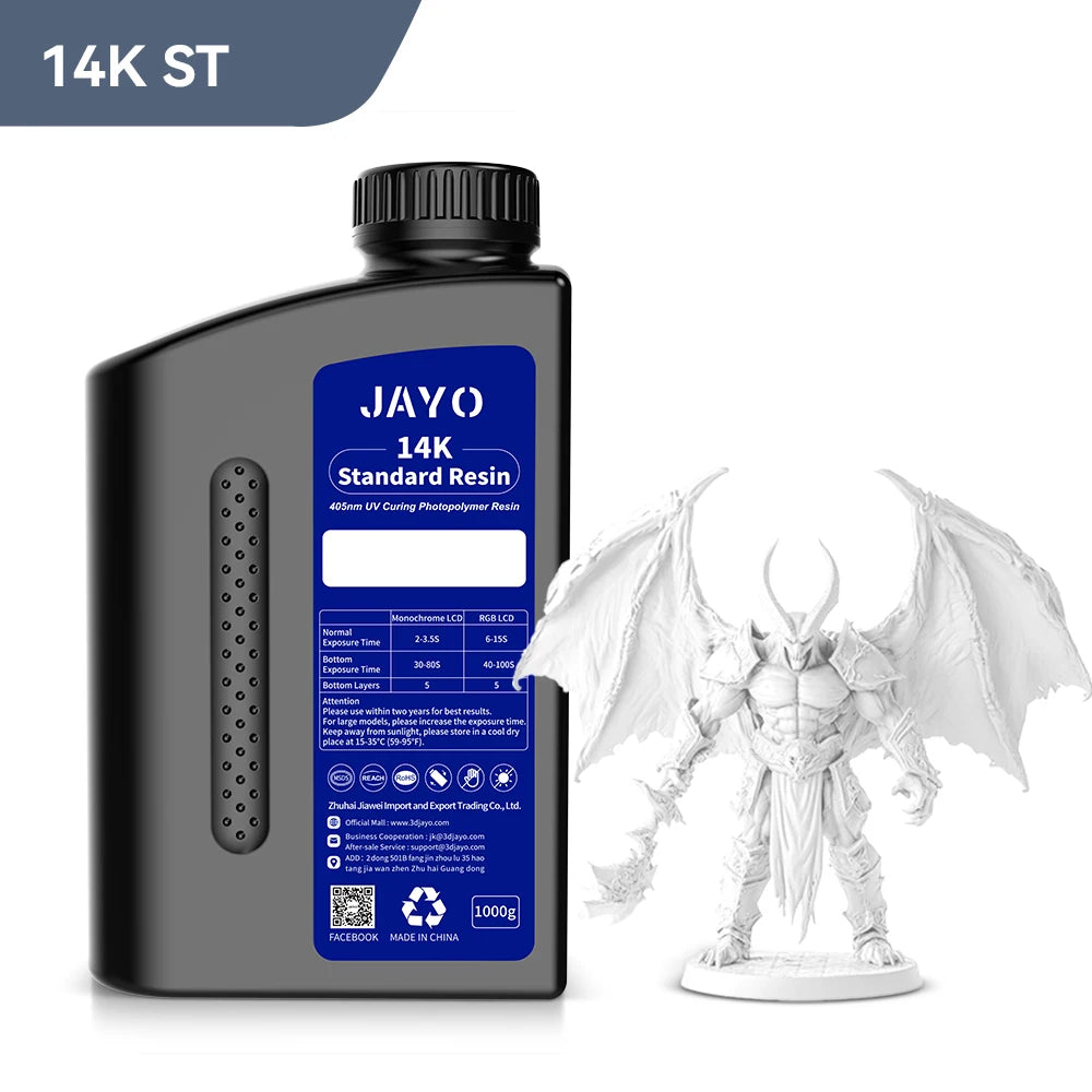JAYO 3D Printer Resin14K Standard 1KG 405nm Liquid Rapid UV Curing For LCD Photopolymer Resin 3D Printing Material Fast delivery