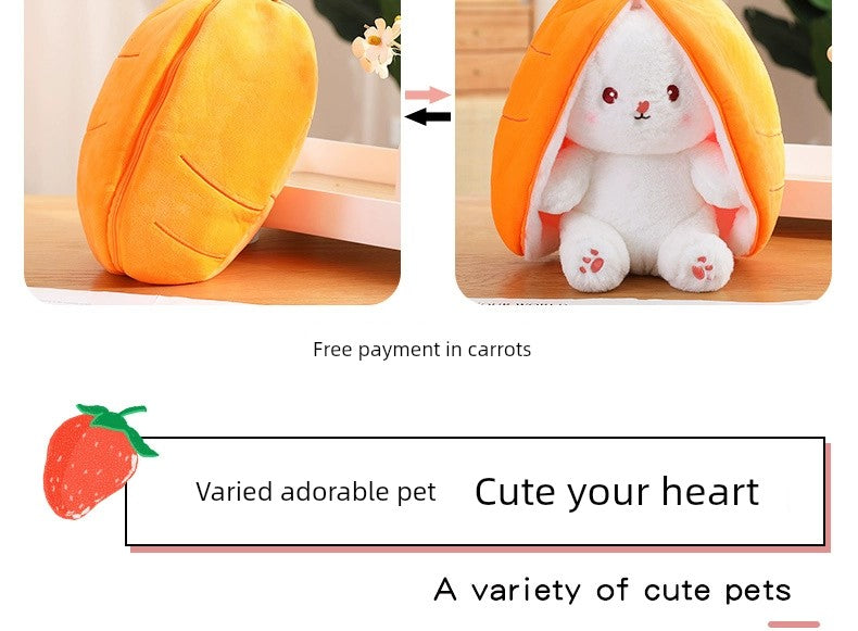 Pacify Transformation Girl Gift Sleep Hug Strawberry Rabbit