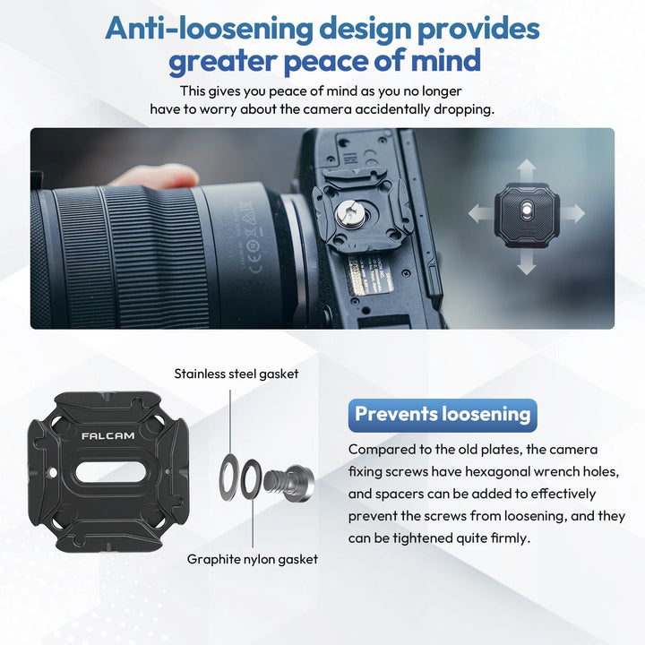 Falcam F38 V2 Universal Shoulder Strap Quick Release Plate Arca Swiss For DSLR Camera Tripod Slider Mount Adapter Camera Clamp