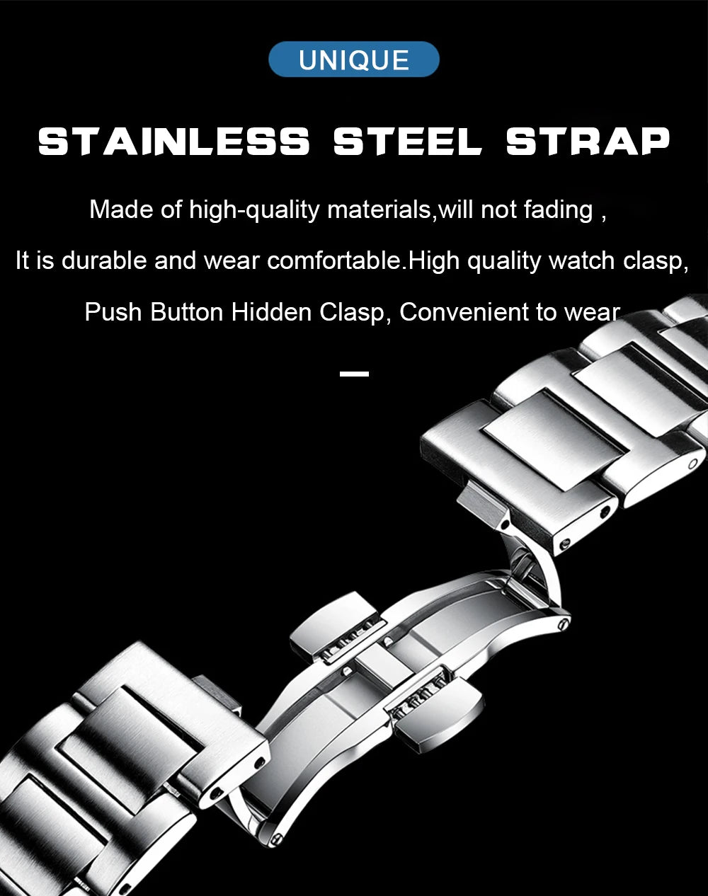 POEDAGAR Luxury Classic Man Watches Luminous Date Stainless Steel Square Quartz Male Clock Waterproof Watch for Men Reloj +Box