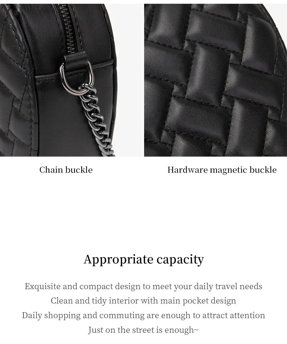 2024 Women's Heart-Shaped Herringbone Crossbody Bag with Eagle and Bird Head Shoulder Bag Chain Purse