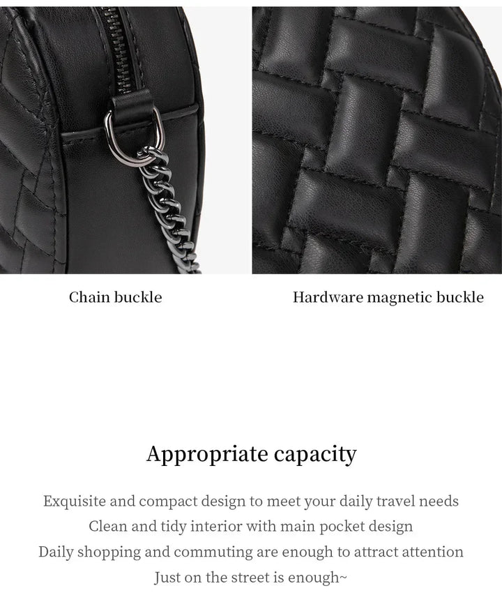 2024 Women's Heart-Shaped Herringbone Crossbody Bag with Eagle and Bird Head Shoulder Bag Chain Purse