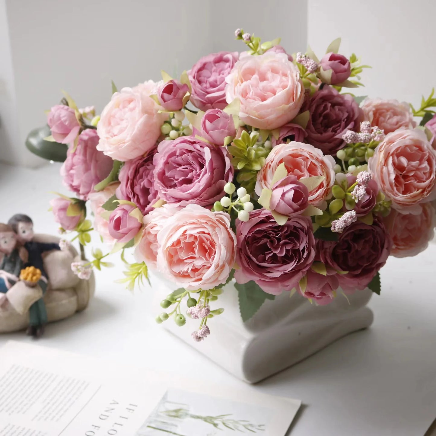 Artificial Peony Rose Bouquet